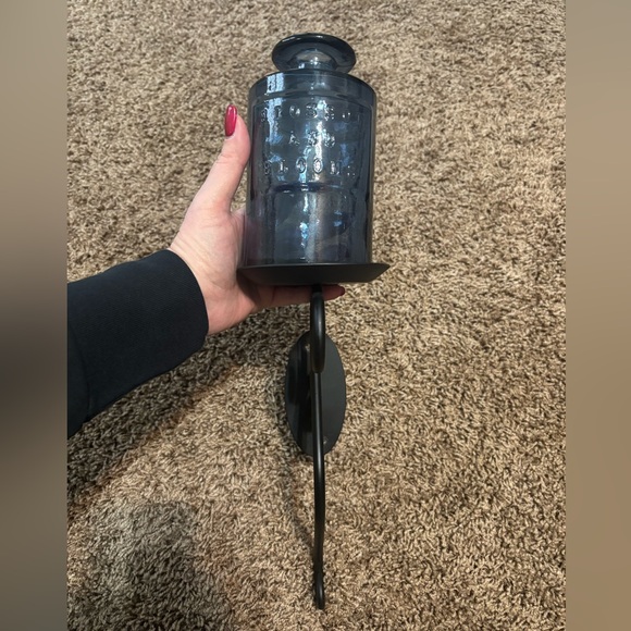 Partylite Hearthside Sconce Pair Candle/Vase/Decor Holders Black Matte Iron - Picture 4 of 8